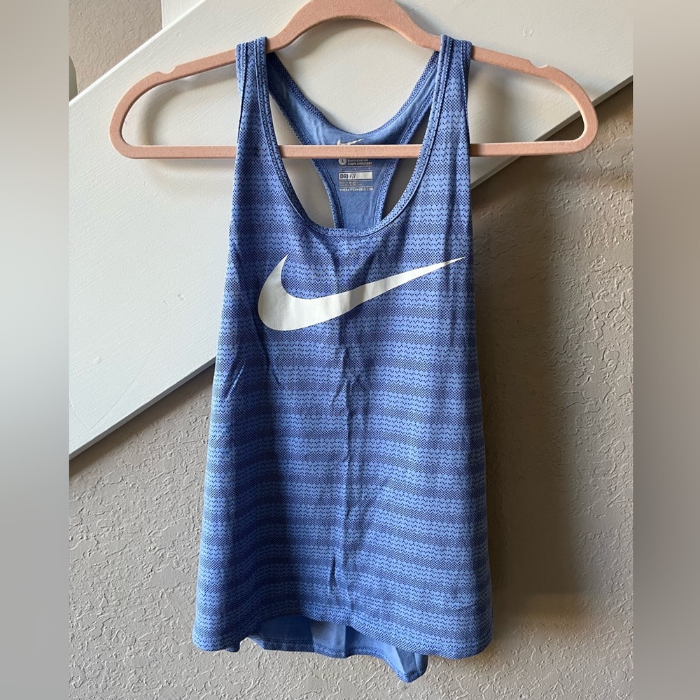 Nike Swoosh Blue Workout Tanktop